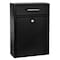 Adiroffice Large Wall Mountable Mailbox with Key Lock ADI631-04-BLK - alternate 1